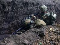 Servicemen of the 3rd Colonel Petro Bolbochan Brigade of Operational Assignment of Ukraine's National Guard (also known as the Spartan Briga...