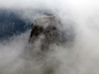 An aerial photo is showing Mount Fanjing goldentop in Tongren city, Guizhou province, China, on July 16, 2024. (