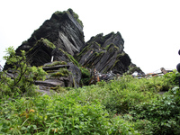 An aerial photo is showing Mount Fanjing goldentop in Tongren city, Guizhou province, China, on July 16, 2024. (