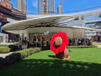 Tourists are lining up at Louis Vuitton's first chocolate store in Shanghai, China, on July 23, 2024. (