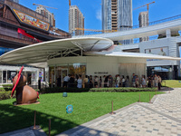 Tourists are lining up at Louis Vuitton's first chocolate store in Shanghai, China, on July 23, 2024. (