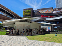 Tourists are lining up at Louis Vuitton's first chocolate store in Shanghai, China, on July 23, 2024. (