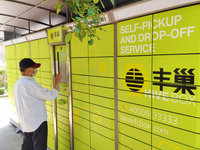 A HIVE BOX is being seen in the garden of a residential community in Shanghai, China, on May 12, 2020. (