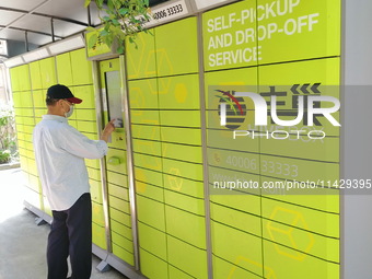 A HIVE BOX is being seen in the garden of a residential community in Shanghai, China, on May 12, 2020. (