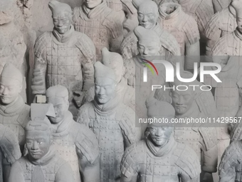 Relics are being seen at Emperor Qinshihuang's Mausoleum Site Museum in Xi'an, China, on July 13, 2024. (