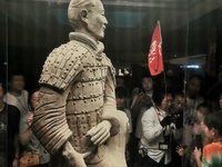 Tourists are visiting Emperor Qinshihuang's Mausoleum Site Museum in Xi'an, China, on July 13, 2024. (