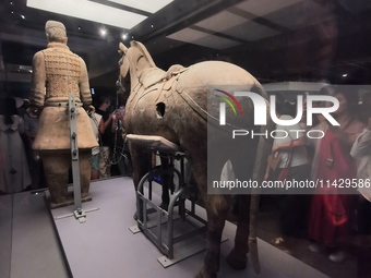 Tourists are visiting Emperor Qinshihuang's Mausoleum Site Museum in Xi'an, China, on July 13, 2024. (