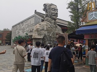 Tourists are visiting Emperor Qinshihuang's Mausoleum Site Museum in Xi'an, China, on July 13, 2024. (