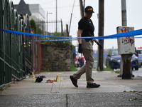 NYPD crime scene investigators are on the scene, investigating the fatal shooting of a 28-year-old male in the Bronx, New York. A 28-year-ol...