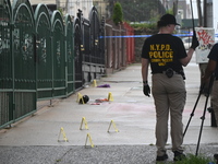 NYPD crime scene investigators are on the scene, investigating the fatal shooting of a 28-year-old male in the Bronx, New York. A 28-year-ol...