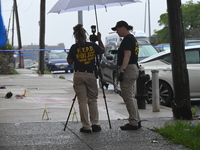 NYPD crime scene investigators are on the scene, investigating the fatal shooting of a 28-year-old male in the Bronx, New York. A 28-year-ol...