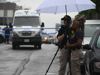 NYPD crime scene investigators are on the scene, investigating the fatal shooting of a 28-year-old male in the Bronx, New York. A 28-year-ol...