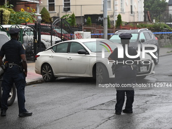 NYPD crime scene investigators are on the scene, investigating the fatal shooting of a 28-year-old male in the Bronx, New York. A 28-year-ol...