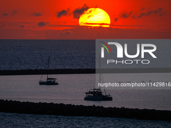 An evening view of the Port City in Colombo, Sri Lanka, on July 23, 2024, is showing (