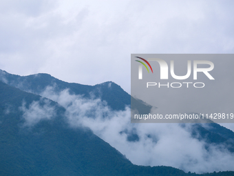 A general view of the Kathmandu Valley is showing a cleaned atmosphere after overnight rain and drizzles as seen from a hillstation in the o...