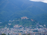 A general view of the Kathmandu Valley is showing a cleaned atmosphere after overnight rain and drizzles as seen from a hillstation in the o...