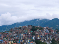 A general view of the Kathmandu Valley is showing a cleaned atmosphere after overnight rain and drizzles as seen from a hillstation in the o...