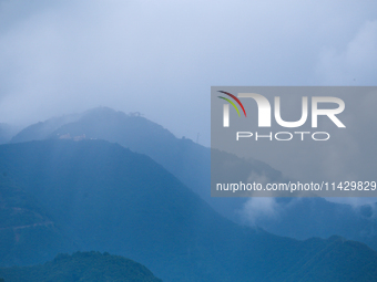 A general view of the Kathmandu Valley is showing a cleaned atmosphere after overnight rain and drizzles as seen from a hillstation in the o...