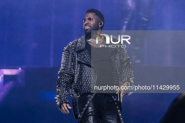 Jason Derulo is performing at Mediolanum Forum Assago in Milan, Italy, on March 27, 2024. 