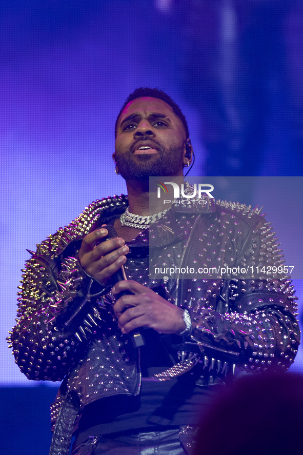 Jason Derulo is performing at Mediolanum Forum Assago in Milan, Italy, on March 27, 2024. 