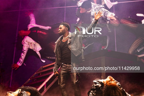 Jason Derulo is performing at Mediolanum Forum Assago in Milan, Italy, on March 27, 2024. 