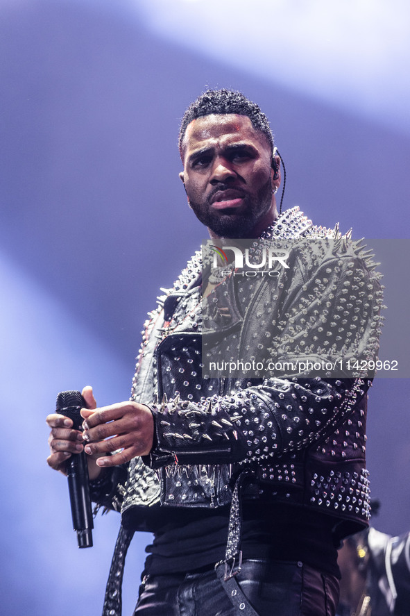 Jason Derulo is performing at Mediolanum Forum Assago in Milan, Italy, on March 27, 2024. 