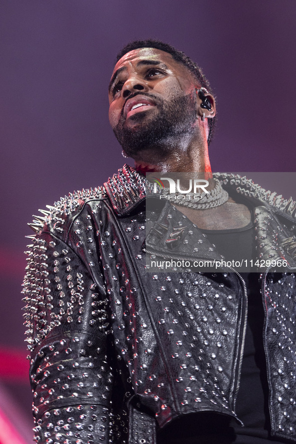 Jason Derulo is performing at Mediolanum Forum Assago in Milan, Italy, on March 27, 2024. 