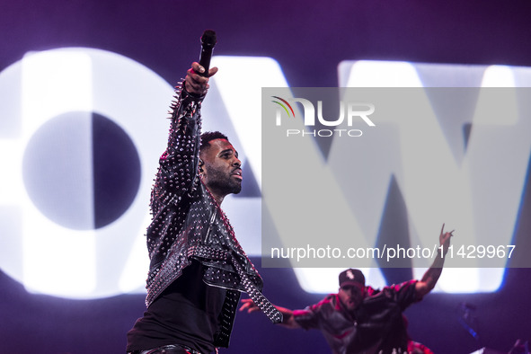 Jason Derulo is performing at Mediolanum Forum Assago in Milan, Italy, on March 27, 2024. 