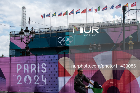 The city centre of Paris is within the no-go zone, four days before the opening ceremony of the Paris 2024 Olympic Games, in Paris, France,...