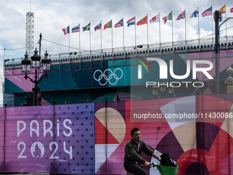 The city centre of Paris is within the no-go zone, four days before the opening ceremony of the Paris 2024 Olympic Games, in Paris, France,...