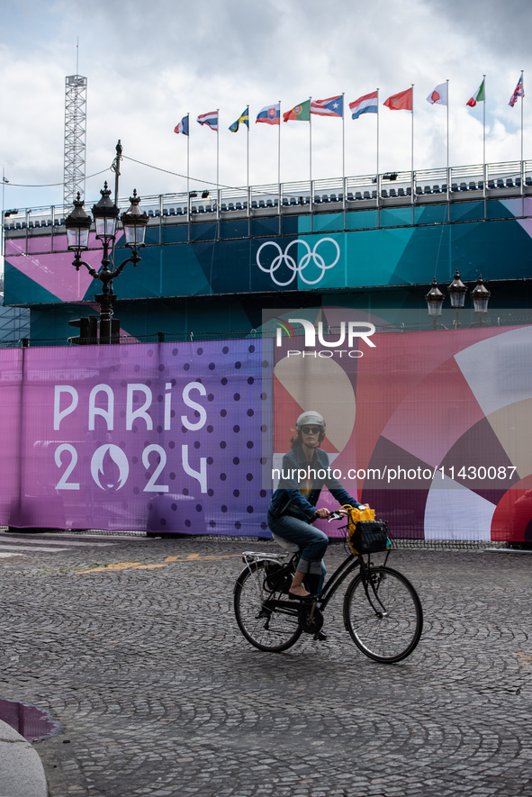 The city centre of Paris is within the no-go zone, four days before the opening ceremony of the Paris 2024 Olympic Games, in Paris, France,...