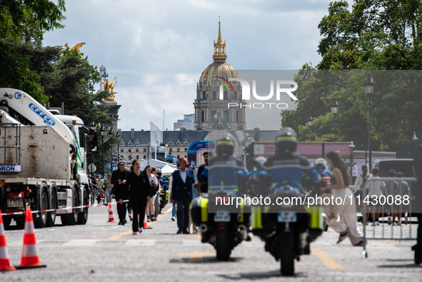 The city centre of Paris is within the no-go zone, four days before the opening ceremony of the Paris 2024 Olympic Games, in Paris, France,...