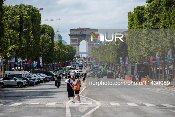 The city centre of Paris is within the no-go zone, four days before the opening ceremony of the Paris 2024 Olympic Games, in Paris, France,...