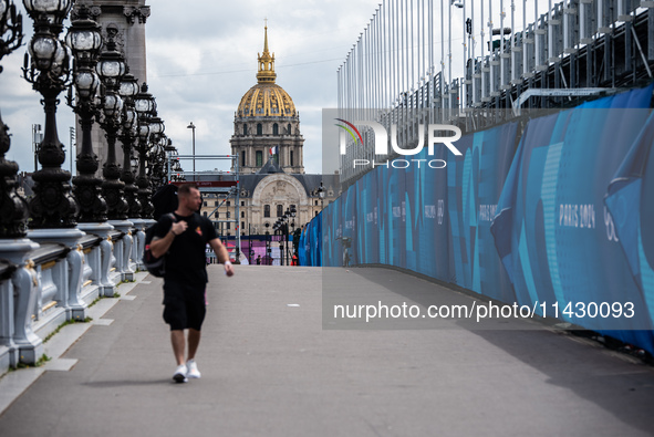 The city centre of Paris is within the no-go zone, four days before the opening ceremony of the Paris 2024 Olympic Games, in Paris, France,...