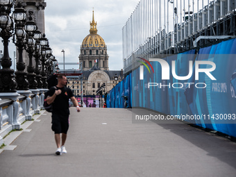 The city centre of Paris is within the no-go zone, four days before the opening ceremony of the Paris 2024 Olympic Games, in Paris, France,...