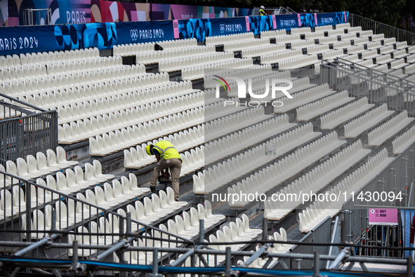 The city centre of Paris is within the no-go zone, four days before the opening ceremony of the Paris 2024 Olympic Games, in Paris, France,...