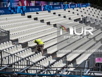 The city centre of Paris is within the no-go zone, four days before the opening ceremony of the Paris 2024 Olympic Games, in Paris, France,...