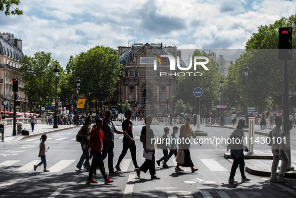 The city centre of Paris is within the no-go zone, four days before the opening ceremony of the Paris 2024 Olympic Games, in Paris, France,...