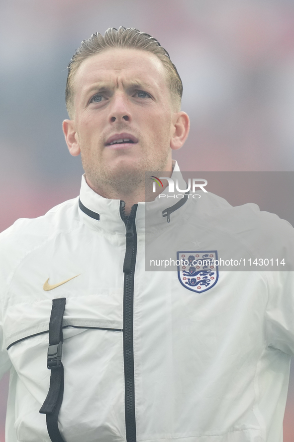 Jordan Pickford goalkeeper of England and Everton FC during the UEFA EURO 2024 semi-final match between Netherlands and England at Football...