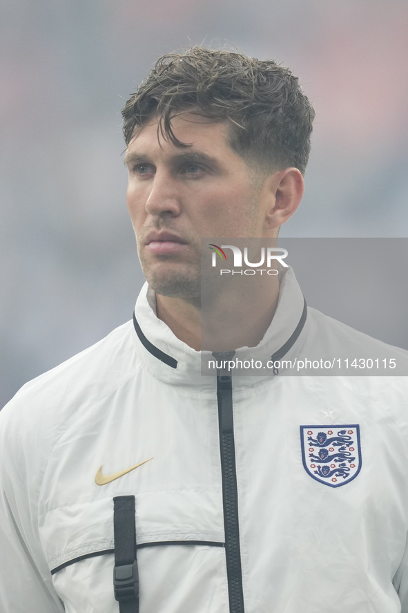 John Stones centre-back of England and Manchester City during the UEFA EURO 2024 semi-final match between Netherlands and England at Footbal...