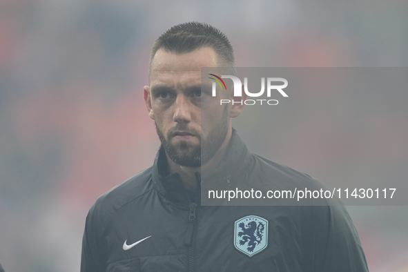 Stefan de Vrij centre-back of Netherlands and Inter Milan during the UEFA EURO 2024 semi-final match between Netherlands and England at Foot...