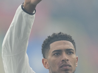 Jude Bellingham attacking midfield of England and Real Madrid during the UEFA EURO 2024 semi-final match between Netherlands and England at...