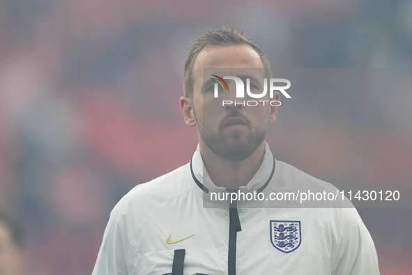 Harry Kane centre-forward of England and Bayern Munich during the UEFA EURO 2024 semi-final match between Netherlands and England at Footbal...