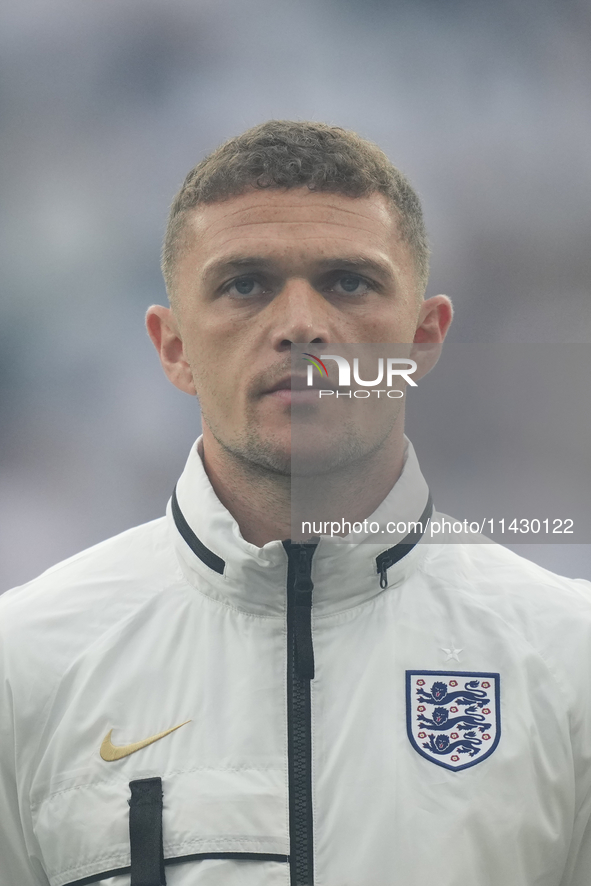 Kieran Trippier right-back of England and Newcastle United during the UEFA EURO 2024 semi-final match between Netherlands and England at Foo...