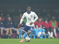 Kobbie Mainoo central midfield of England and Manchester United during the UEFA EURO 2024 semi-final match between Netherlands and England a...