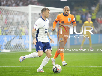 Kieran Trippier right-back of England and Newcastle United during the UEFA EURO 2024 semi-final match between Netherlands and England at Foo...