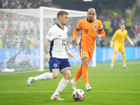 Kieran Trippier right-back of England and Newcastle United during the UEFA EURO 2024 semi-final match between Netherlands and England at Foo...