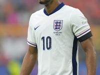 Jude Bellingham attacking midfield of England and Real Madrid during the UEFA EURO 2024 semi-final match between Netherlands and England at...