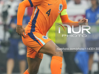 Virgil van Dijk centre-back of Netherlands and Liverpool FC during the UEFA EURO 2024 semi-final match between Netherlands and England at Fo...