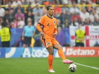 Virgil van Dijk centre-back of Netherlands and Liverpool FC during the UEFA EURO 2024 semi-final match between Netherlands and England at Fo...